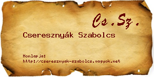 Cseresznyák Szabolcs névjegykártya