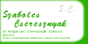 szabolcs cseresznyak business card